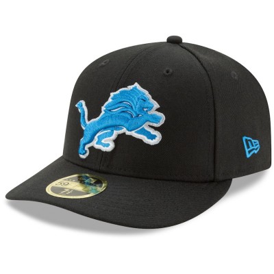 Men's Detroit Lions New Era Black Omaha Low Profile 59FIFTY Fitted Hat 2814822